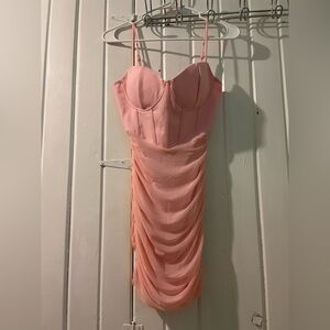 Privy corset ruched bodycon mini dress-US Small NWT